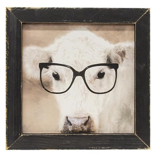 See Clearly Cow Framed Print