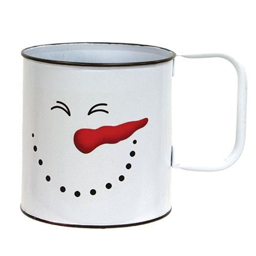 Blinking Snowman Metal Mug