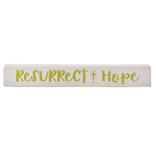 Resurrect Hope Painted Wood Block 12"