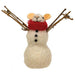 Felted Mouse Snowman Ornament