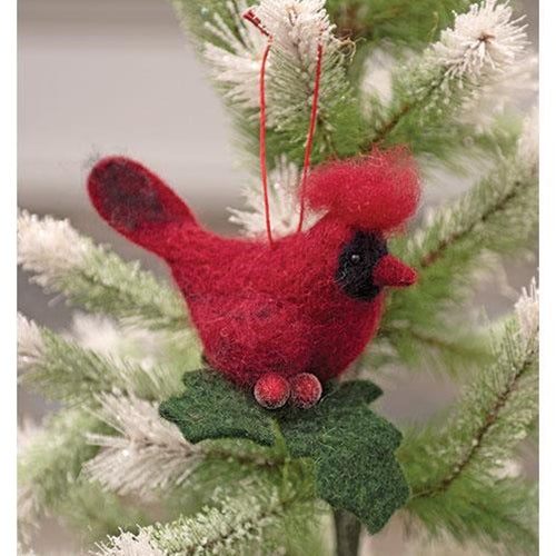 Felted Cardinal Ornament