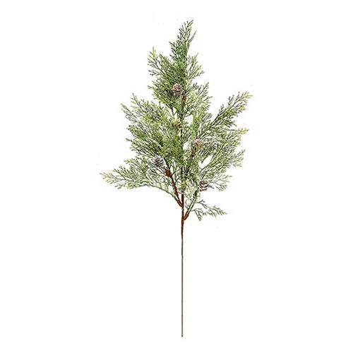 Large Snowfall Pine Pick 35"