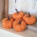 4/Pack Orange Burlap Pumpkins 2.25"