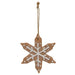 Resin Pointed Gingerbread Snowflake Ornament