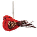 Red Sisal Bird Ornament