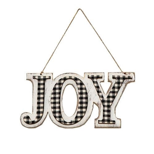 Black/White Plaid JOY Hanger