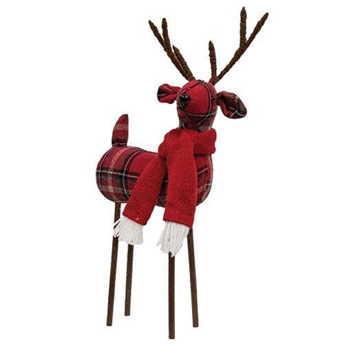 Christmas Plaid Standing Deer