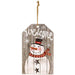 Welcome Snowman Wood Tag Ornament