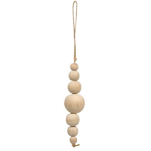 6/Set Natural Wooden Bead Ornaments