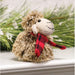 Plush Furry Sheep w/Red & Black Plaid Scarf Small