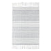 Grey & White Striped Fringed Towel Set Hand Towel Set