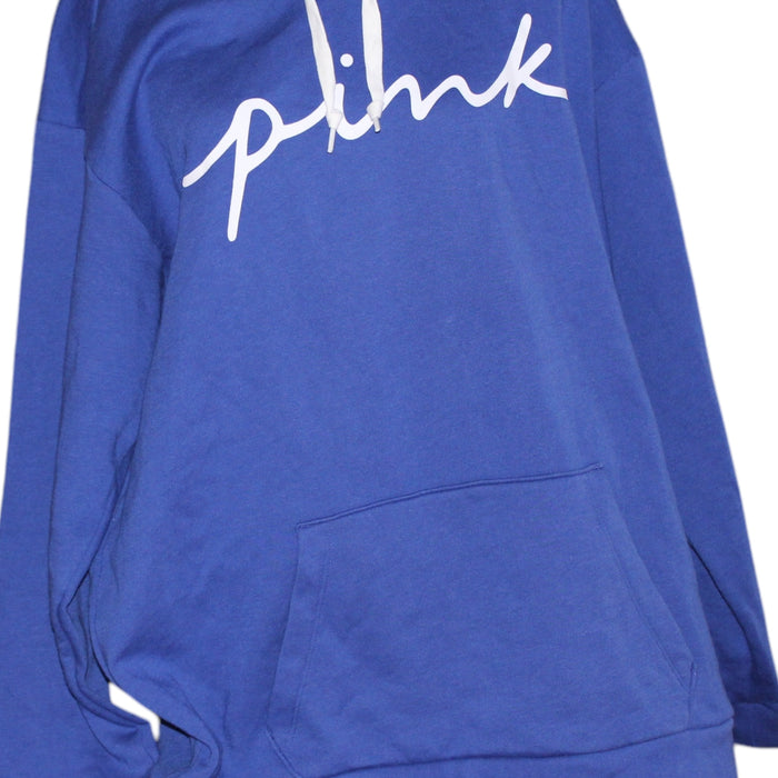 Pink Victoria’s Secret pull over hoodie, pink script logo XL