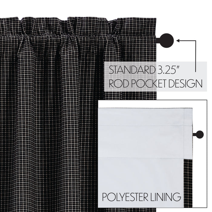 Kettle Grove Plaid Scalloped Blackout Panel 84x40