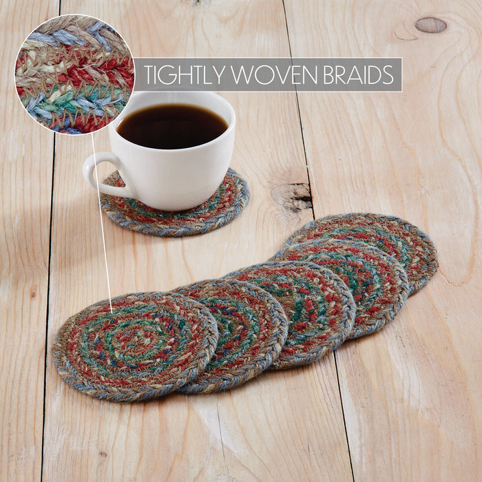 Multi Jute Coaster Set of 6