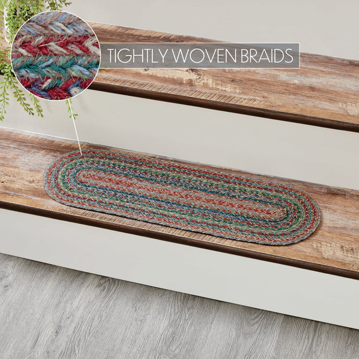 Multi Jute Stair Tread Oval Latex 8.5x27