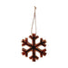 Sm Red/Black Plaid Snowflake Ornament