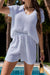 Openwork Short Sleeve Top and Shorts Cover Up Set White