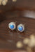 Opal 4-Prong Round Stud Earrings Sky Blue One Size