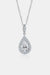 1.5 Carat Moissanite 925 Sterling Silver Teardrop Necklace
