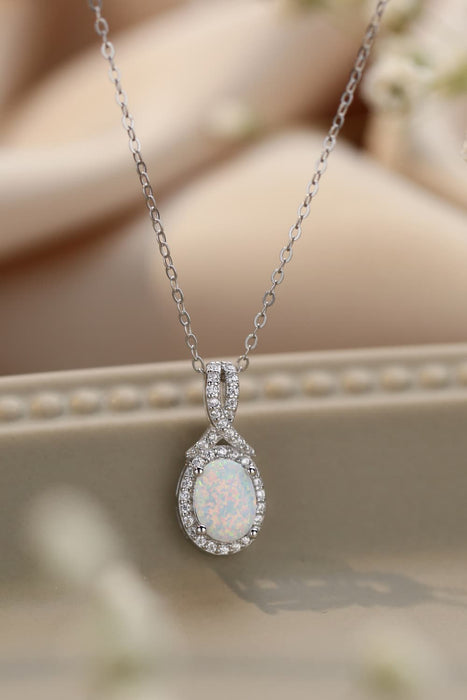Feeling My Best Opal Pendant Necklace White One Size