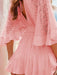 Lace Cutout Half Sleeve Mini Dress