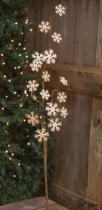 Glitter Vintage Snowflake Spray 24"