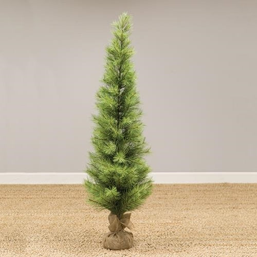 Skinny Pine Tree w/Burlap Base 5ft