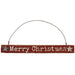 Merry Christmas Sign Ornament w/Rusty Wire Hanger