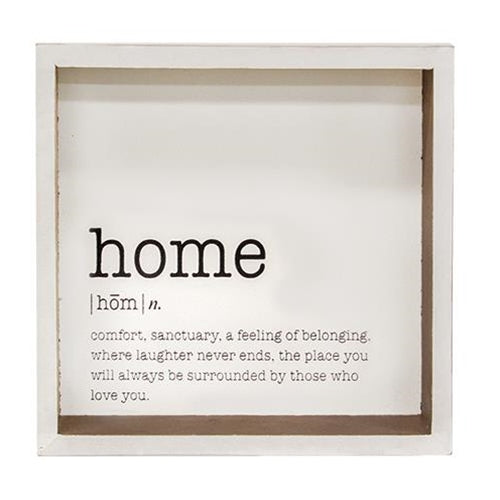 Home Definition Shadowbox Sign