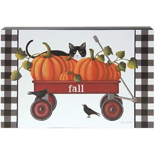 Fall Wagon Box Sign