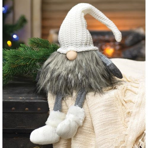 Cream Knit Dangle Legs Gnome