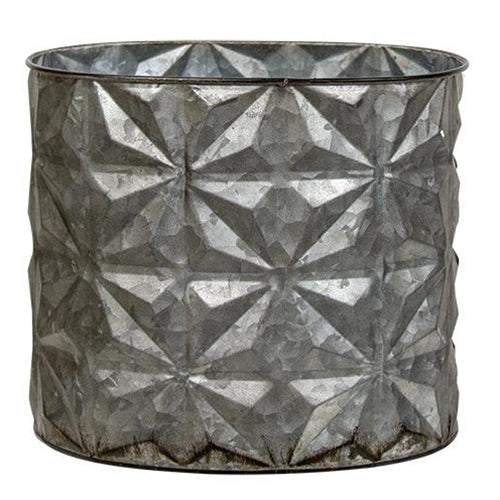 Diamond Cut Tin Oval Bucket